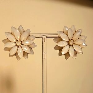 Statement Blush Pink Floral Earrings